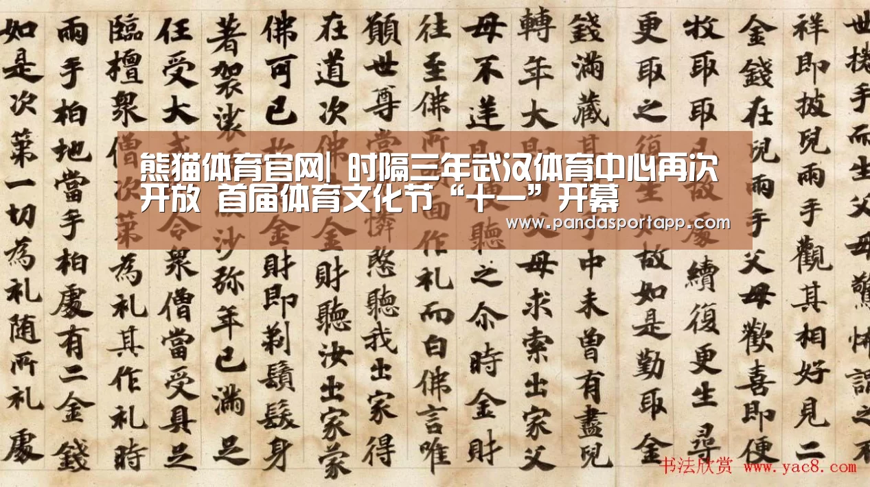 熊猫体育官网|
时隔三年武汉体育中心再次开放 首届体育文化节“十一”开幕(图4) 熊猫体育app